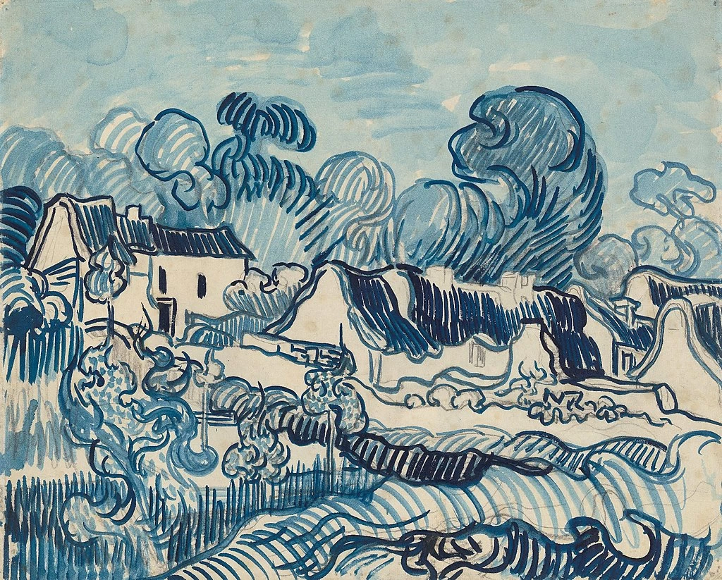  200-Vincent van Gogh-Paesaggio con case - Museo Van Gogh, Amsterdam 
